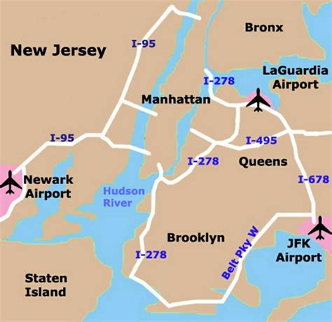 map of new york airports.